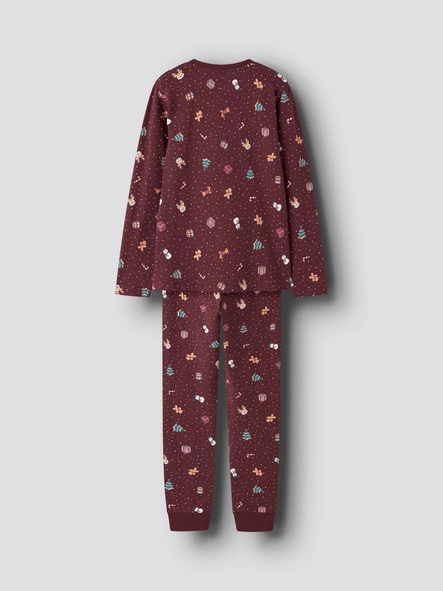name it kids VISMAS nattsett - Burgundy | Jul | Torgunns Barneklær AS