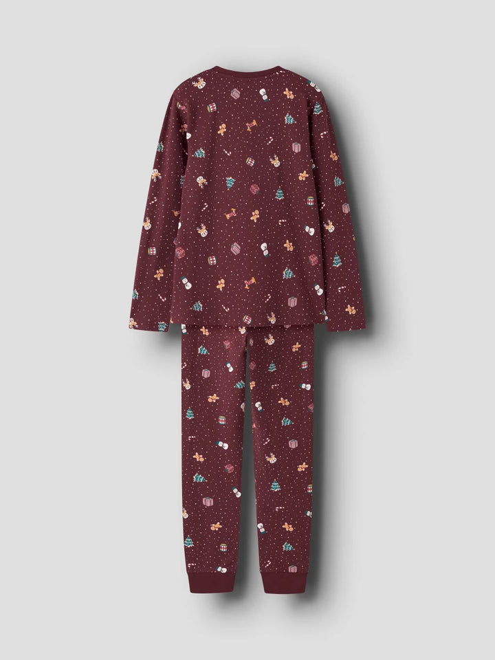 name it kids VISMAS nattsett - Burgundy | Jul | Torgunns Barneklær AS