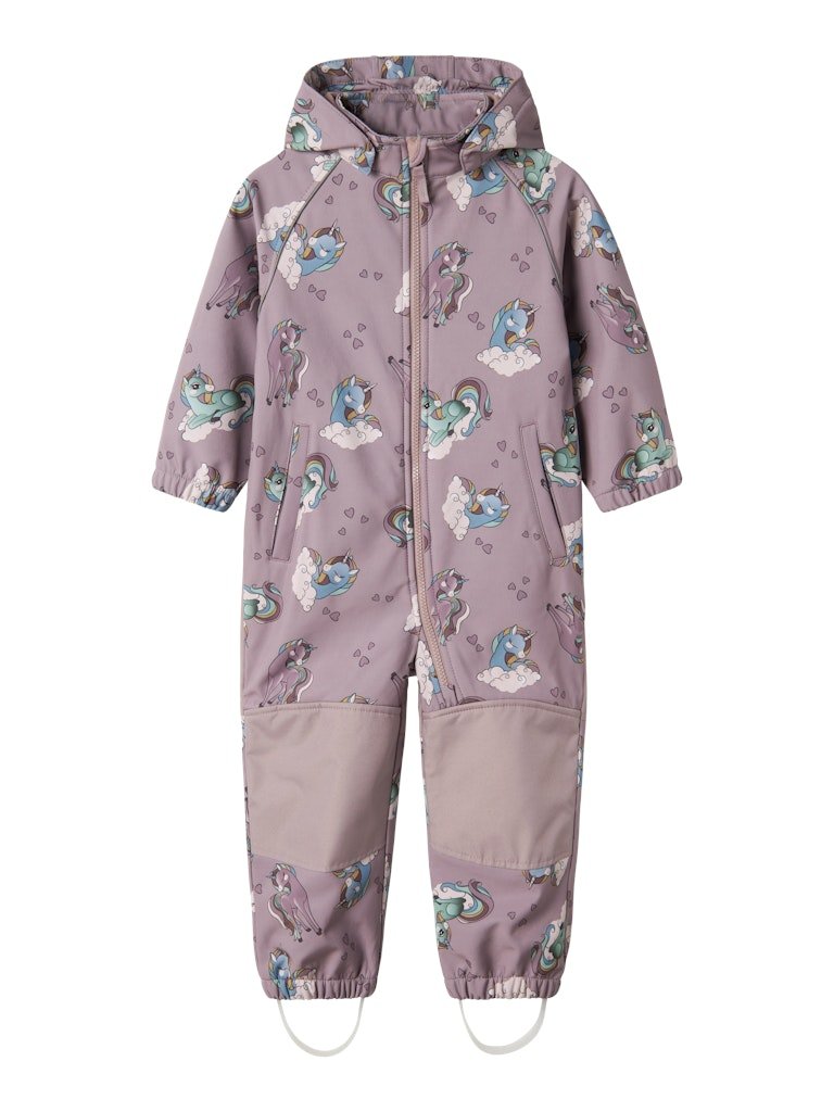 name it mini ALFA08 SOFTSHELL SUIT - Purple Dove | UNICORNS | Torgunns Barneklær AS