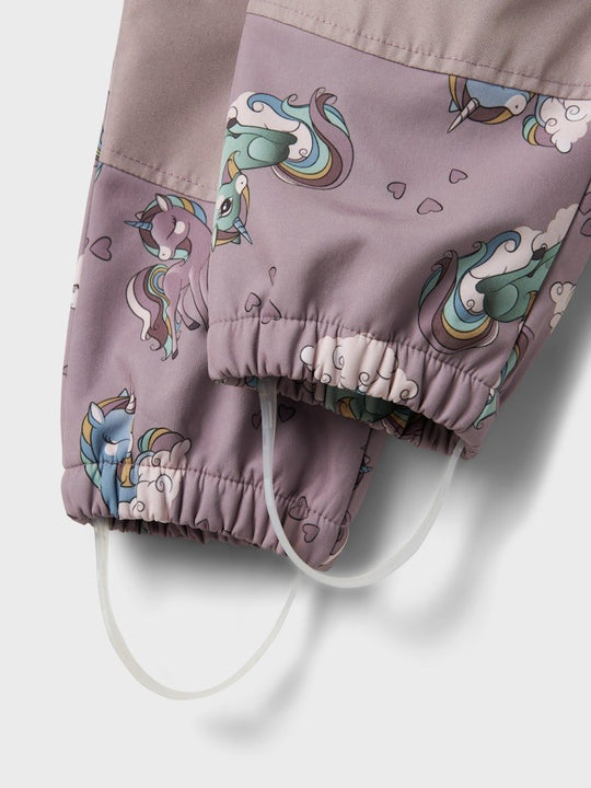 name it mini ALFA08 SOFTSHELL SUIT - Purple Dove | UNICORNS | Torgunns Barneklær AS