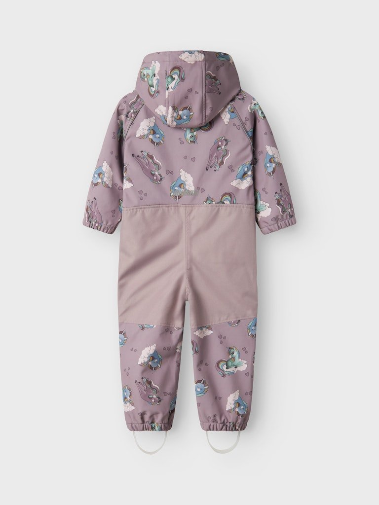 name it mini ALFA08 SOFTSHELL SUIT - Purple Dove | UNICORNS | Torgunns Barneklær AS