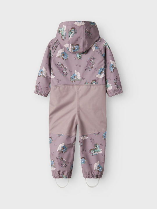 name it mini ALFA08 SOFTSHELL SUIT - Purple Dove | UNICORNS | Torgunns Barneklær AS