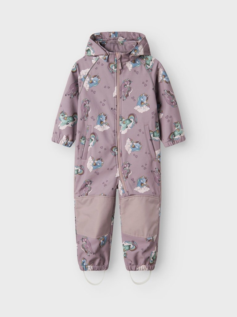 name it mini ALFA08 SOFTSHELL SUIT - Purple Dove | UNICORNS | Torgunns Barneklær AS