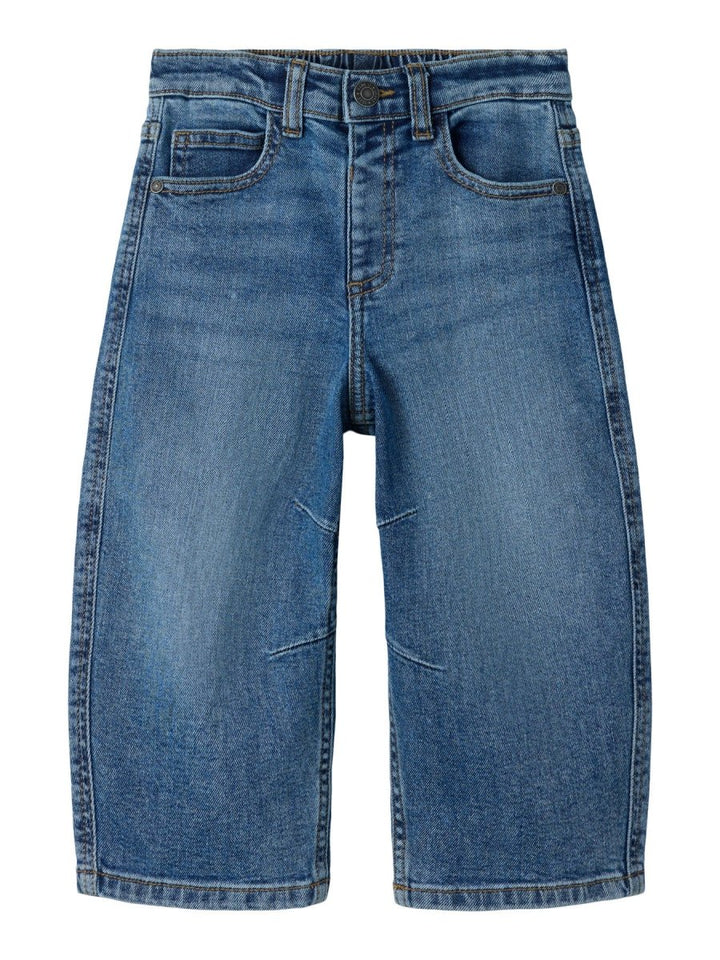 name it mini BEN Barrel Jeans - Medium Blue Denim | Torgunns Barneklær AS