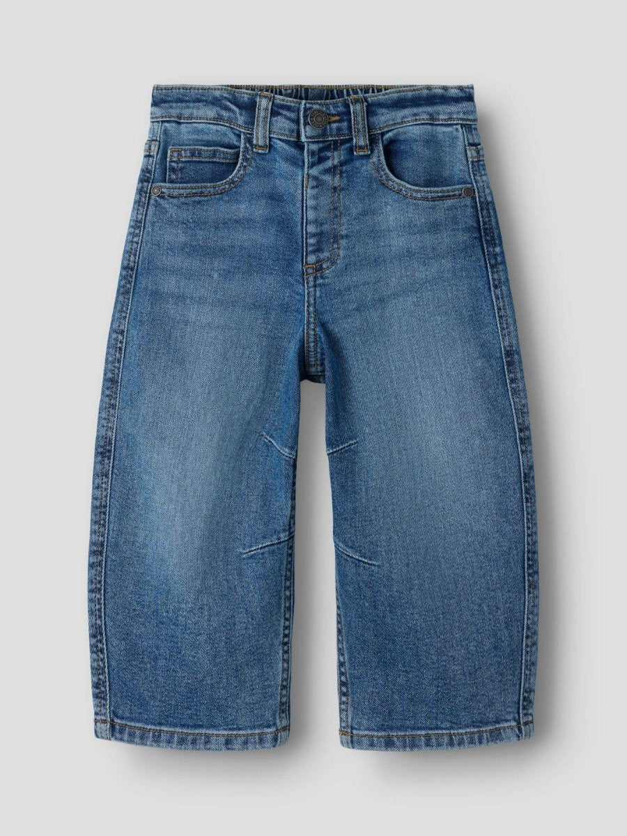 name it mini BEN Barrel Jeans - Medium Blue Denim | Torgunns Barneklær AS
