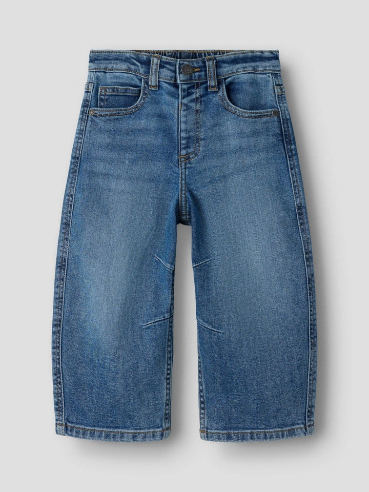 name it mini BEN Barrel Jeans - Medium Blue Denim | Torgunns Barneklær AS