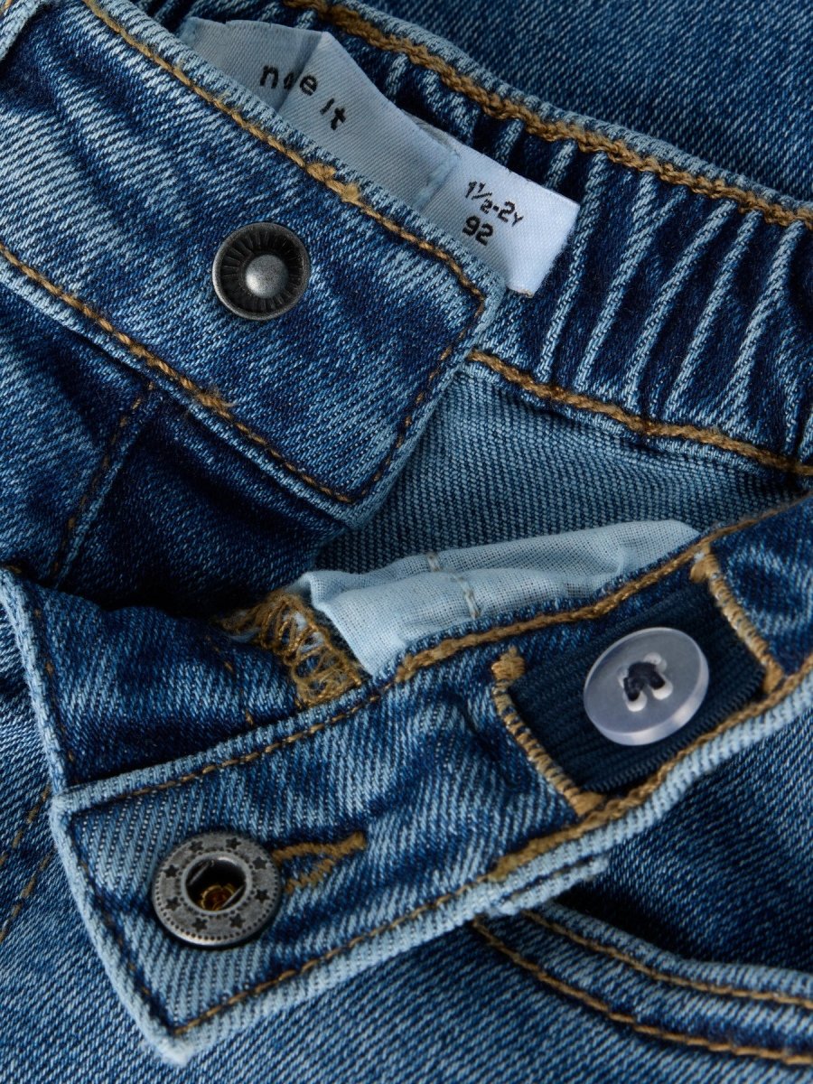 name it mini BEN Barrel Jeans - Medium Blue Denim | Torgunns Barneklær AS