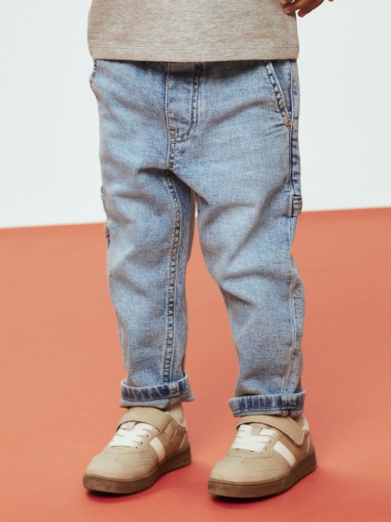 name it mini BEN TAP JEANS NOOS - Vintage Medium Blue Denim | Torgunns Barneklær AS