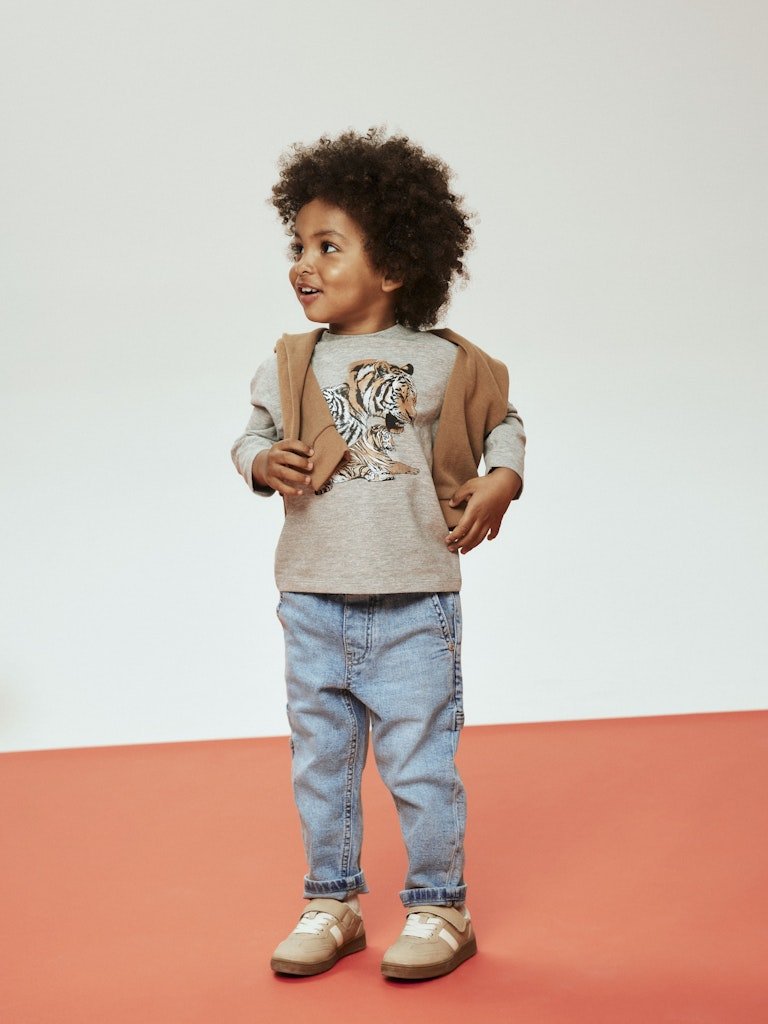 name it mini BEN TAP JEANS NOOS - Vintage Medium Blue Denim | Torgunns Barneklær AS