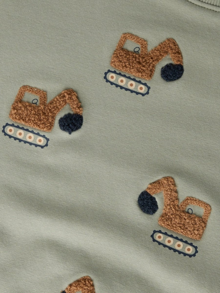 name it mini BERNHARD LS NREG SWEAT - Shadow | Torgunns Barneklær AS