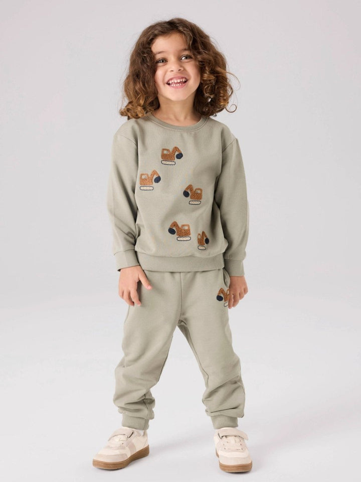 name it mini BERNHARD NREG SWEAT PANT - Shadow | Torgunns Barneklær AS