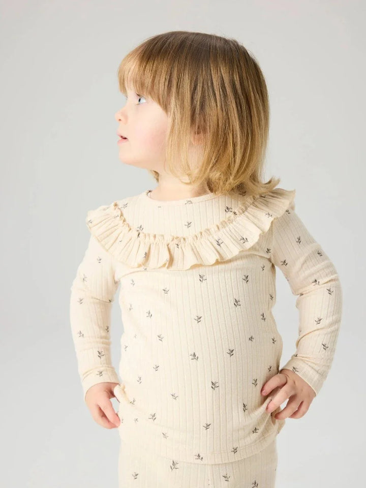 name it mini BESSA LS SLIM TOP - Buttercream | Torgunns Barneklær AS