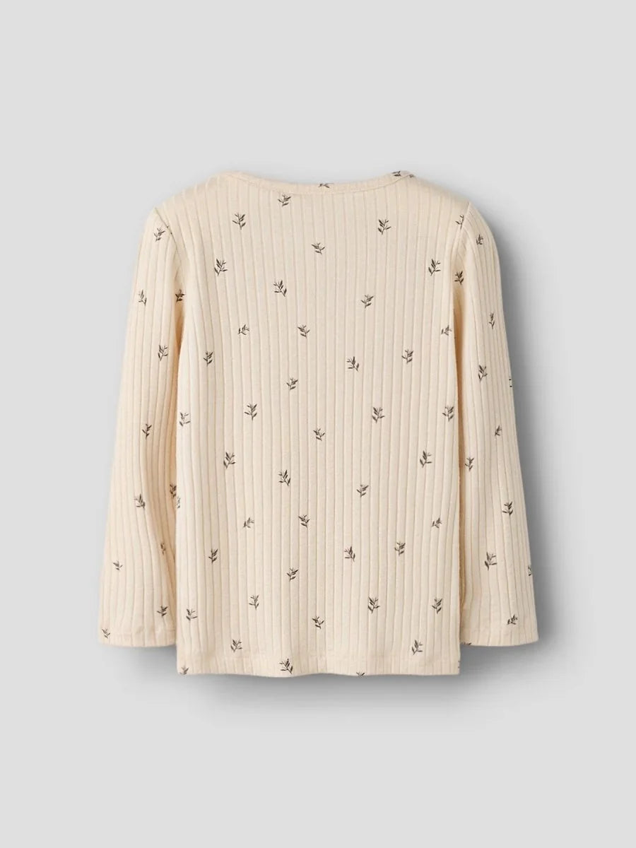 name it mini BESSA LS SLIM TOP - Buttercream | Torgunns Barneklær AS