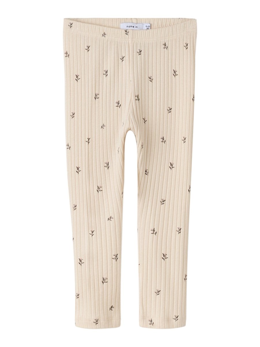 name it mini BESSA SLIM LEGGING - Buttercream | Torgunns Barneklær AS
