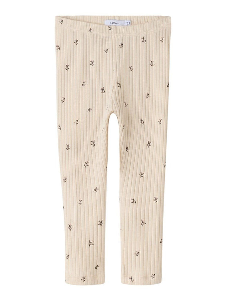 name it mini BESSA SLIM LEGGING - Buttercream | Torgunns Barneklær AS