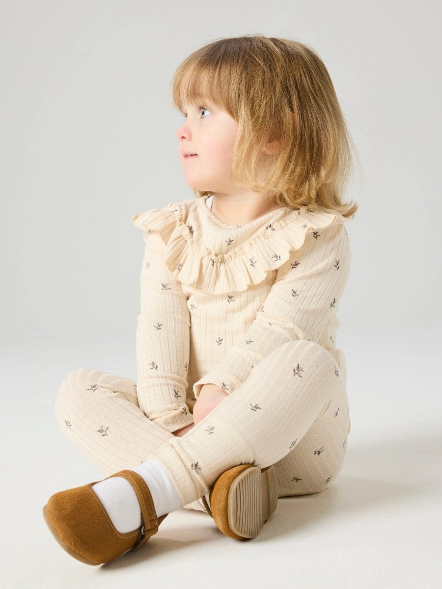 name it mini BESSA SLIM LEGGING - Buttercream | Torgunns Barneklær AS