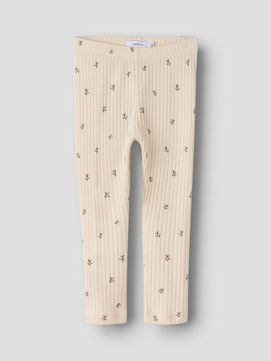 name it mini BESSA SLIM LEGGING - Buttercream | Torgunns Barneklær AS