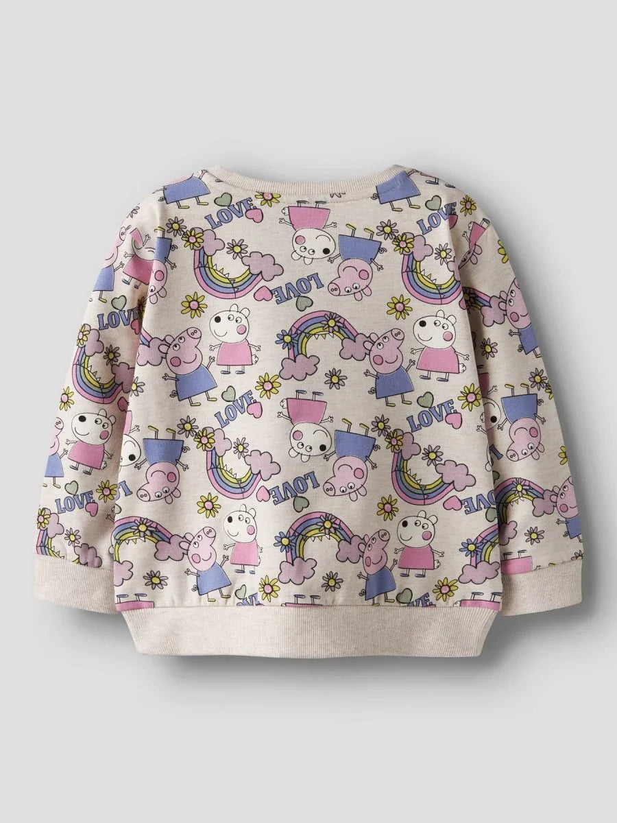 name it mini DARMA PEPPA SWEAT - Peyote Melange | Torgunns Barneklær AS