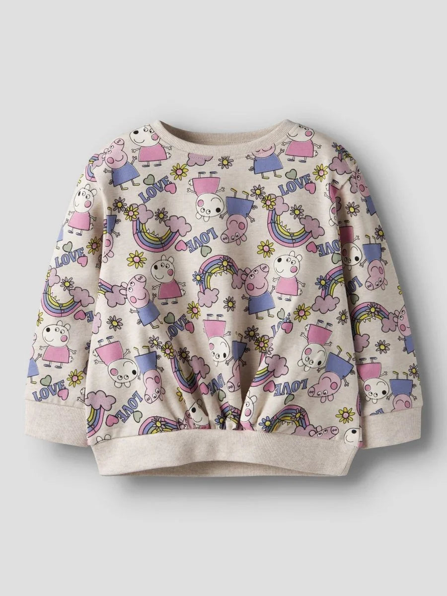 name it mini DARMA PEPPA SWEAT - Peyote Melange | Torgunns Barneklær AS