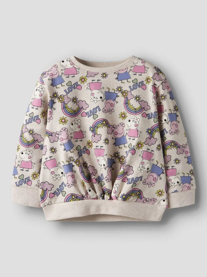 name it mini DARMA PEPPA SWEAT - Peyote Melange | Torgunns Barneklær AS