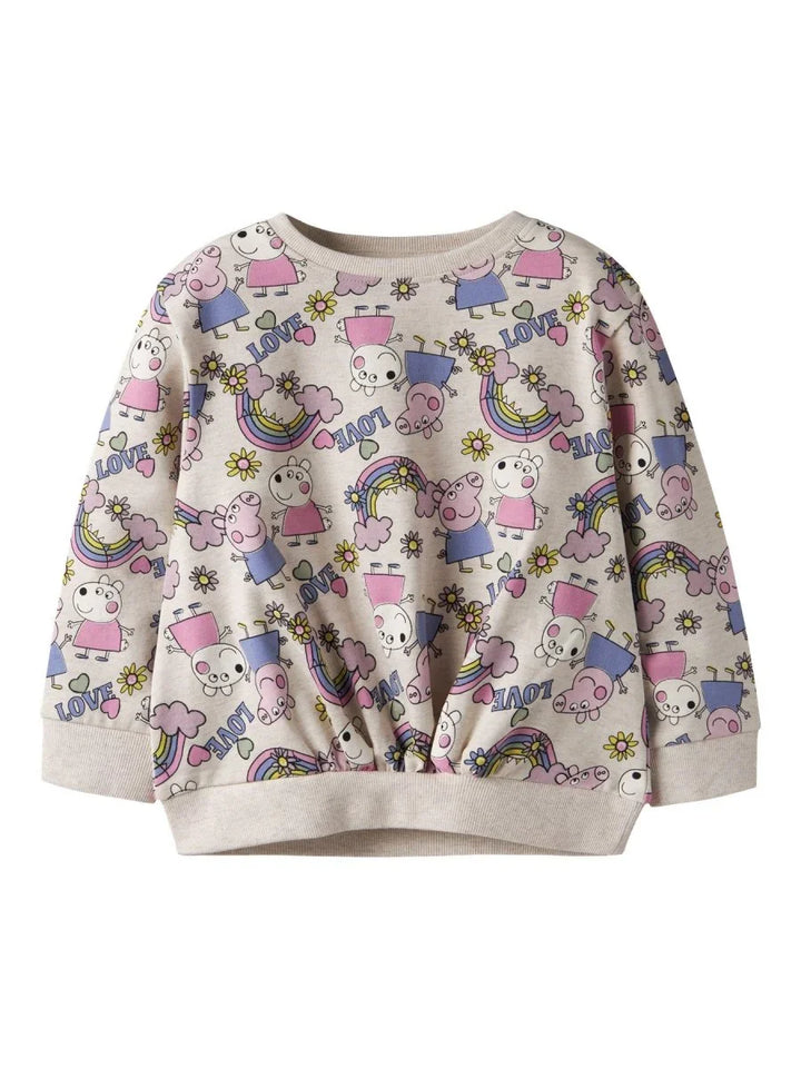 name it mini DARMA PEPPA SWEAT - Peyote Melange | Torgunns Barneklær AS
