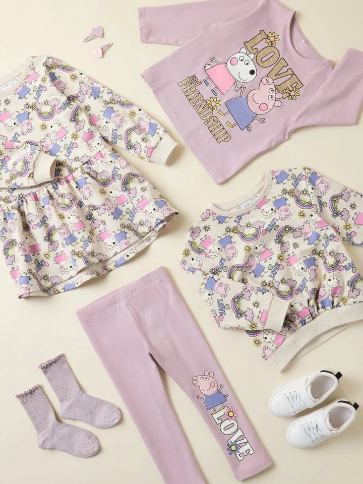 name it mini DARMA PEPPA SWEAT - Peyote Melange | Torgunns Barneklær AS