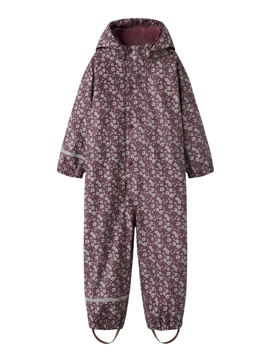 name it mini DRY10 RAIN SUIT FLEECE AOP - Fig | Torgunns Barneklær AS
