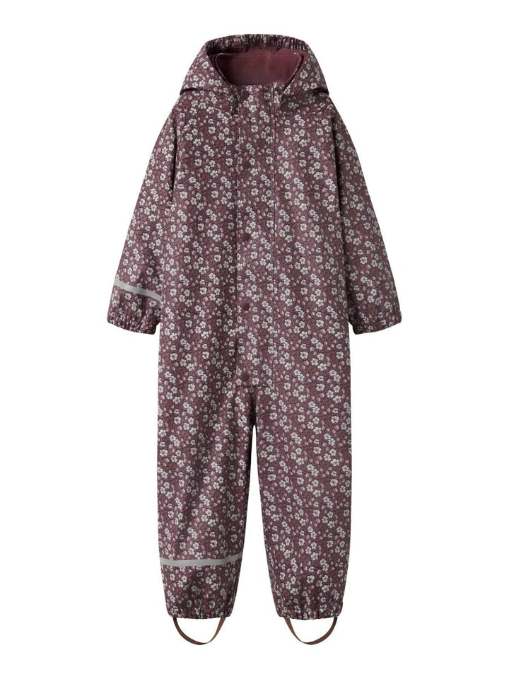 name it mini DRY10 RAIN SUIT FLEECE AOP - Fig | Torgunns Barneklær AS