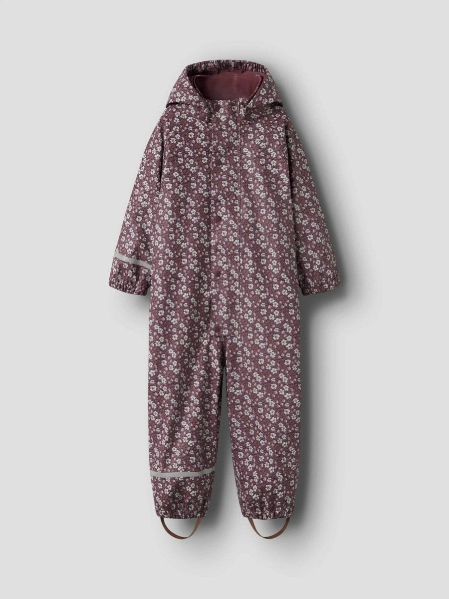name it mini DRY10 RAIN SUIT FLEECE AOP - Fig | Torgunns Barneklær AS