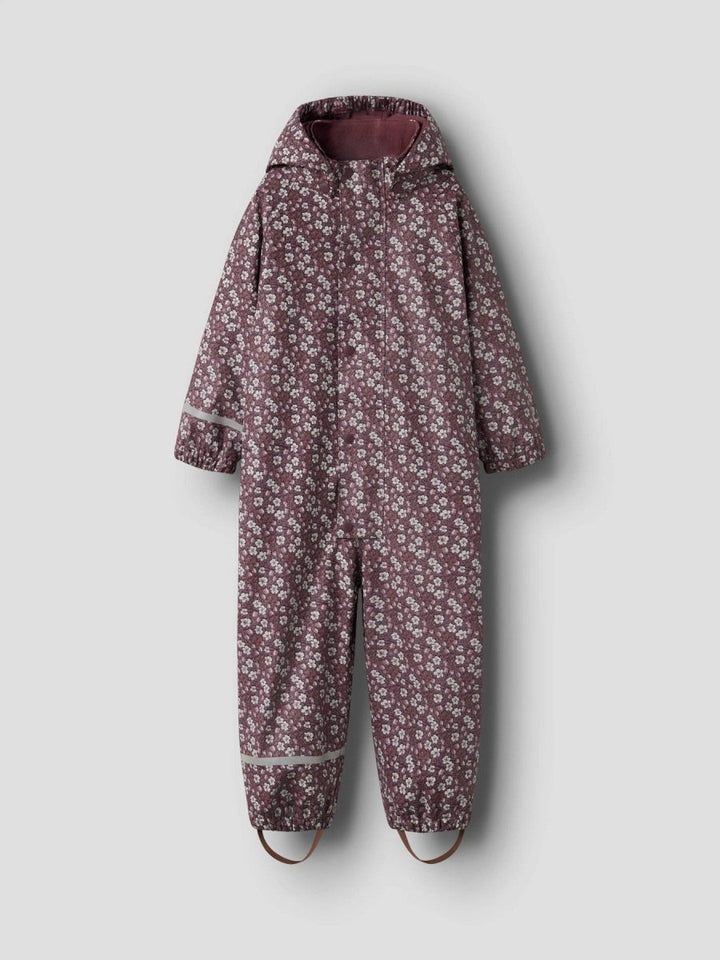 name it mini DRY10 RAIN SUIT FLEECE AOP - Fig | Torgunns Barneklær AS