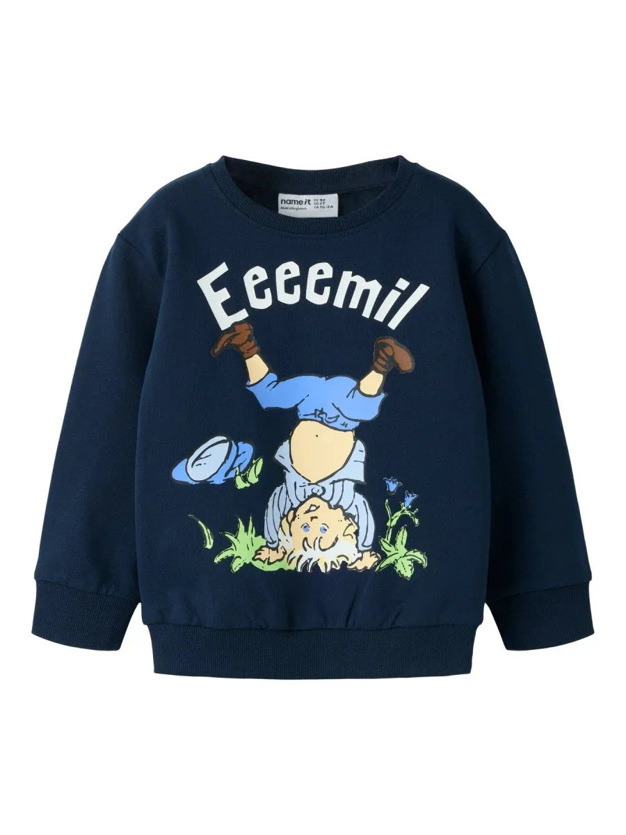 name it mini EMIL I LØNNEBERGET genser - Navy Blazer | Torgunns Barneklær AS