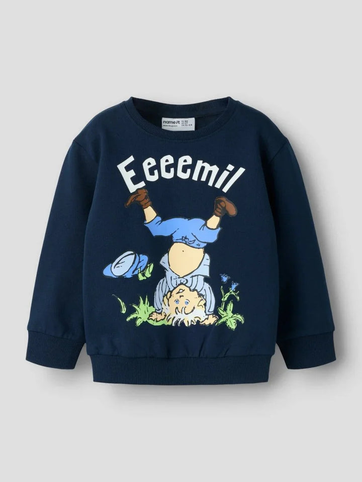 name it mini EMIL I LØNNEBERGET genser - Navy Blazer | Torgunns Barneklær AS