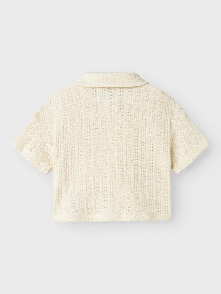 name it mini FEEL SS SHORT SHIRT - Summer Sand | Torgunns Barneklær AS