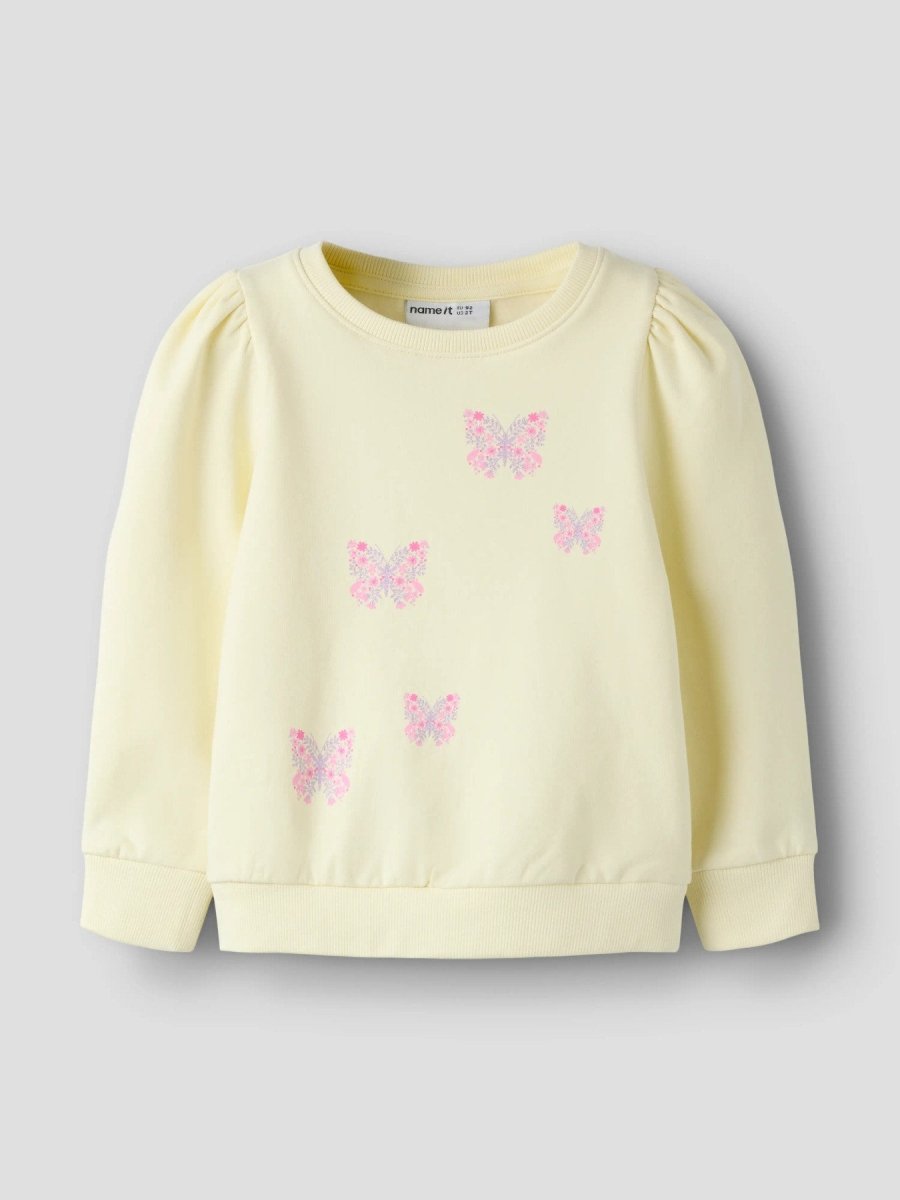 name it mini FILUKKA LS SWEAT - Pear Sorbet | Torgunns Barneklær AS