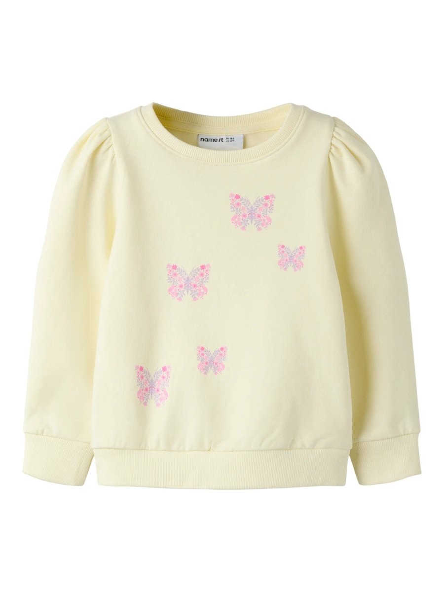 name it mini FILUKKA LS SWEAT - Pear Sorbet | Torgunns Barneklær AS