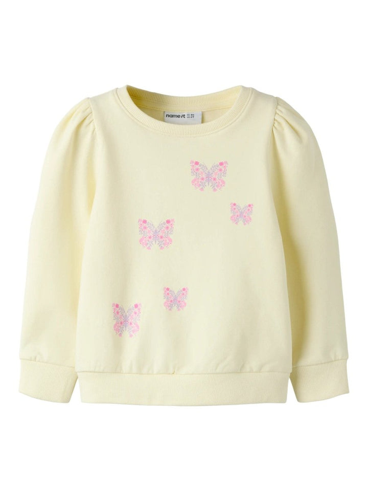 name it mini FILUKKA LS SWEAT - Pear Sorbet | Torgunns Barneklær AS