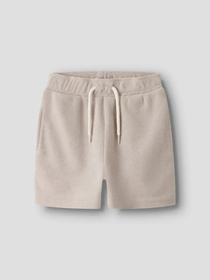 name it mini FINTI NREG TERRY SHORTS BOX - Chateau Gray | Torgunns Barneklær AS