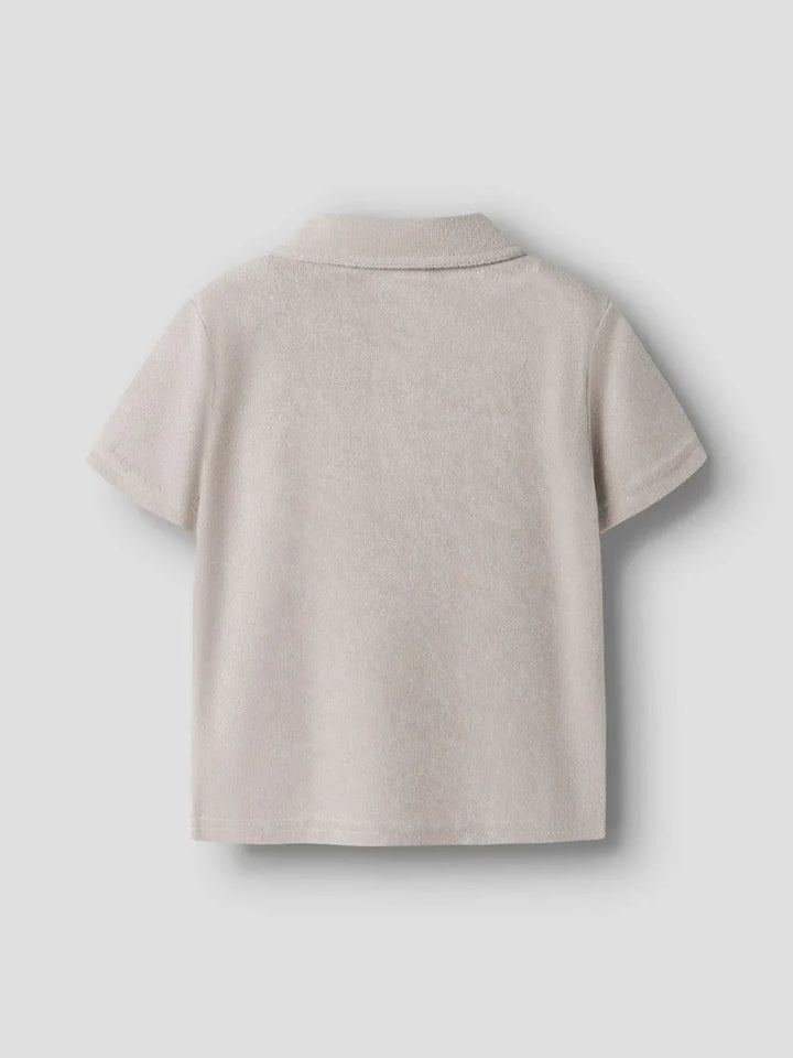 name it mini FINTI SS TERRY POLO - Chateau Gray | Torgunns Barneklær AS