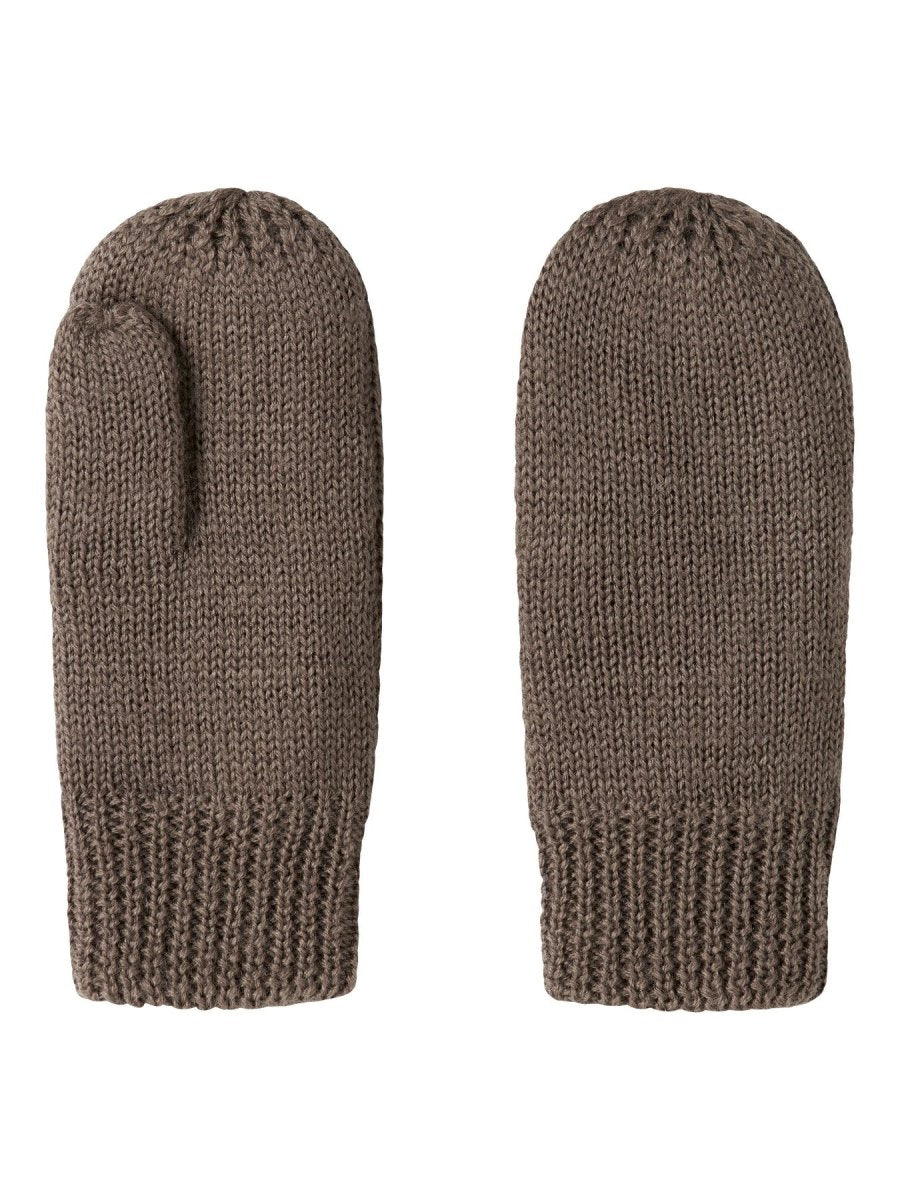 name it mini FLASH WOOL MITTEN 3FO - Walnut | Torgunns Barneklær AS