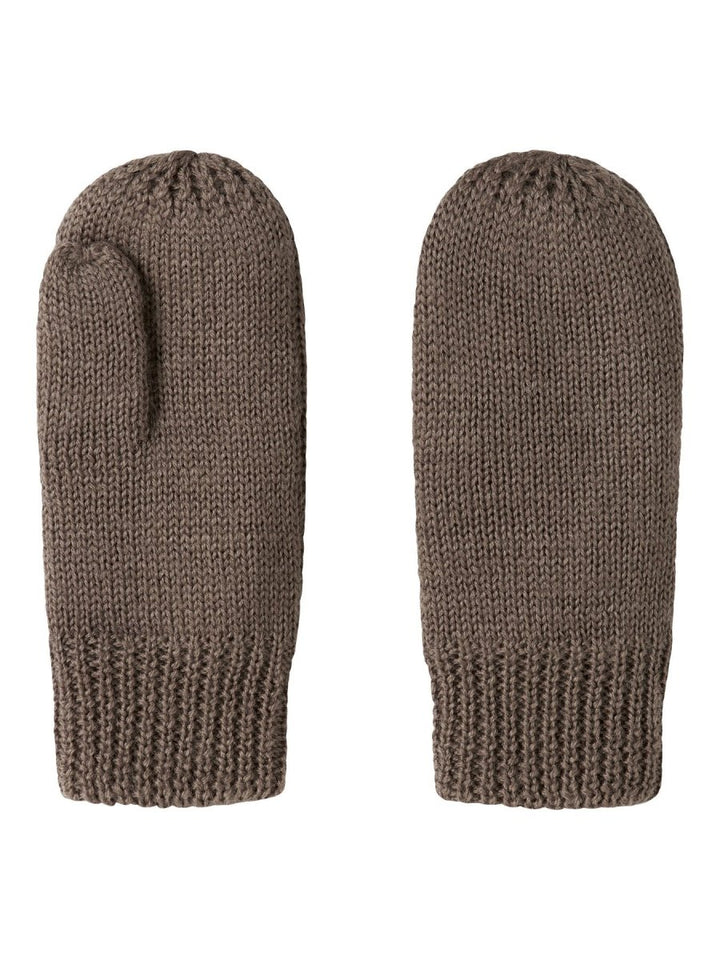name it mini FLASH WOOL MITTEN 3FO - Walnut | Torgunns Barneklær AS