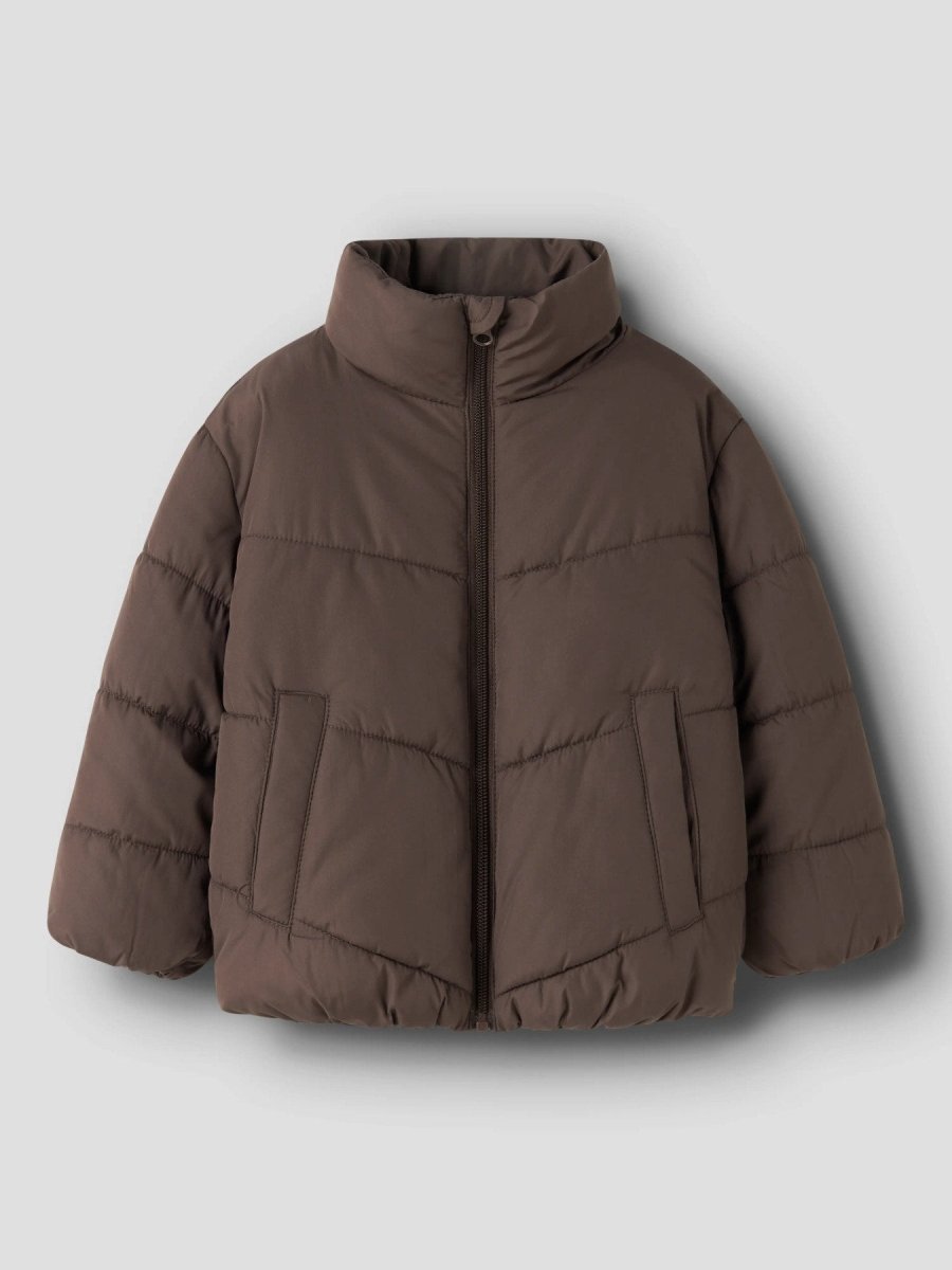 name it mini FORTY Pufferjakke - Seal Brown | Torgunns Barneklær AS