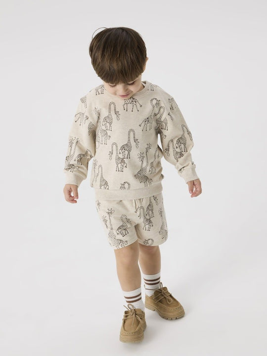 name it mini FREDDIE LS SWEAT - Peyote Melange | Torgunns Barneklær AS