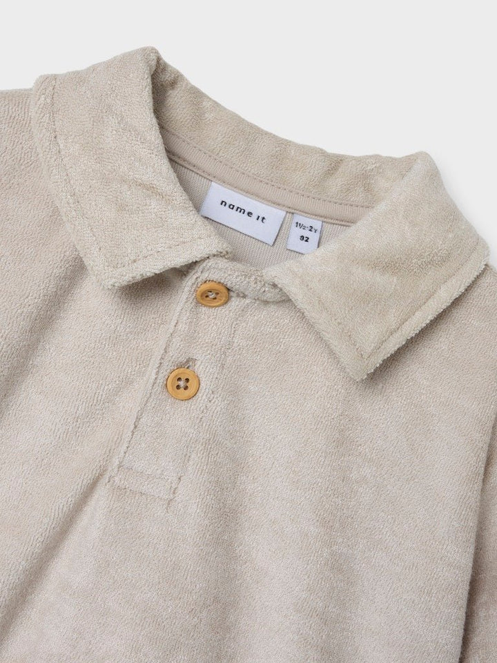 name it mini FREDE NREG TERRY SS POLO - Peyote | Torgunns Barneklær AS