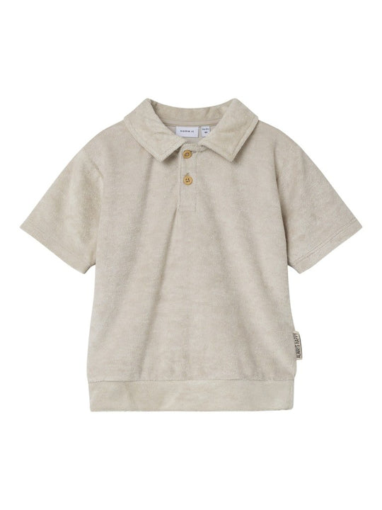 name it mini FREDE NREG TERRY SS POLO - Peyote | Torgunns Barneklær AS
