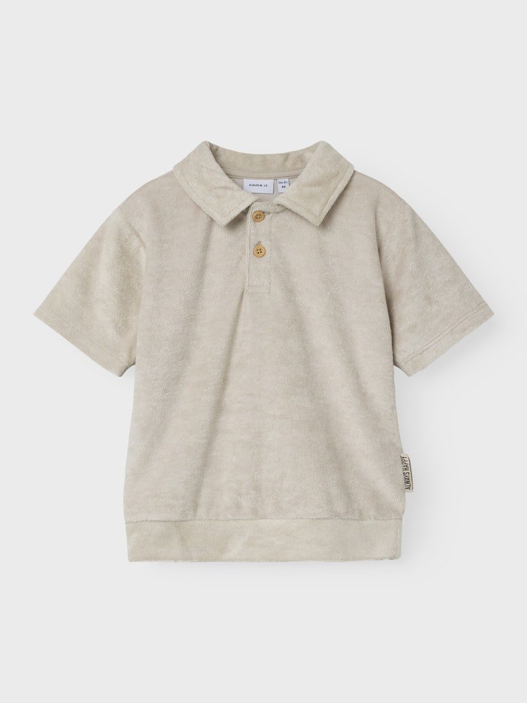 name it mini FREDE NREG TERRY SS POLO - Peyote | Torgunns Barneklær AS