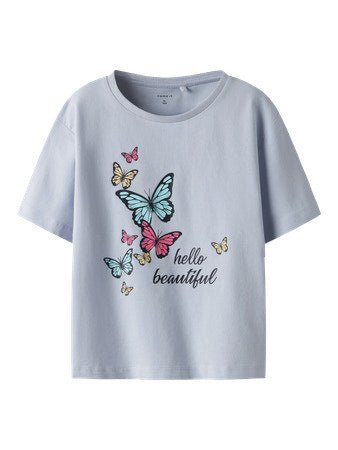 name it mini FREJANE SS TOP - Xenon Blue | Torgunns Barneklær AS