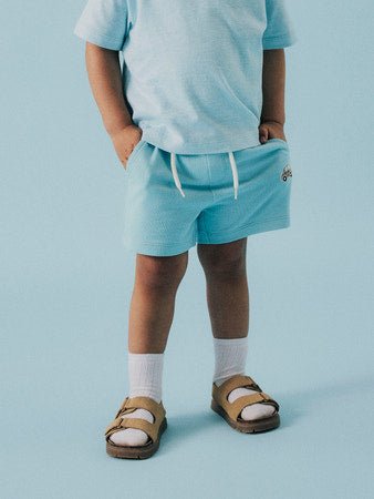 name it mini FRITZO NREG SWE SHORTS - Aquatic | Torgunns Barneklær AS