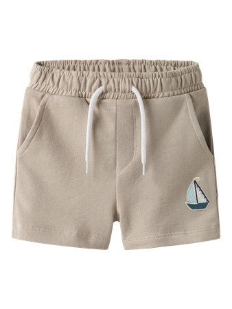 name it mini FRITZO NREG SWE SHORTS - Island Fossil | Torgunns Barneklær AS