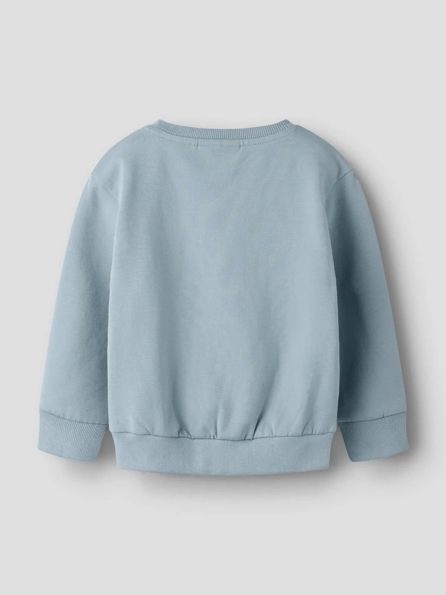 name it mini HALVOR TRAKTOR LS SWEAT - Blue Fog | Torgunns Barneklær AS