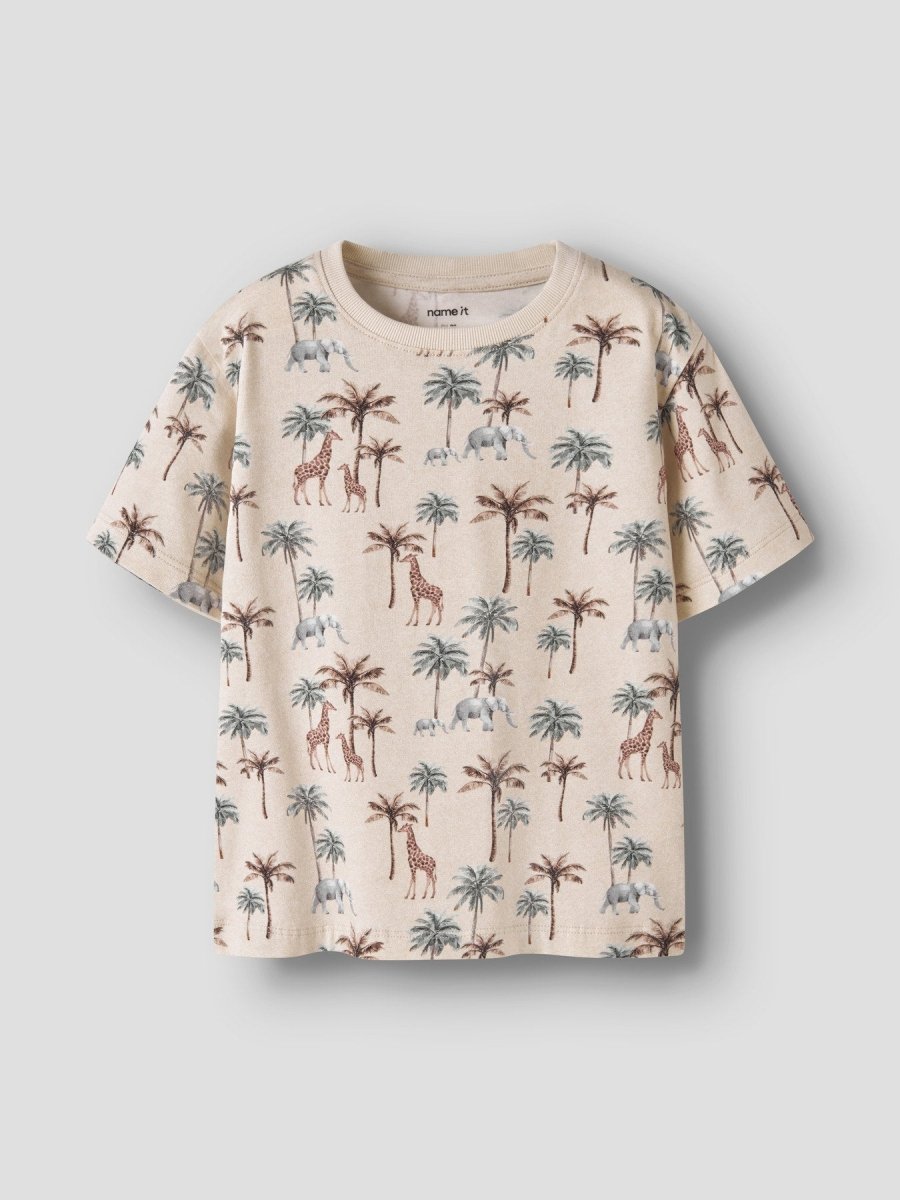 name it mini HARRY SS TOP - Peyote Melange | Torgunns Barneklær AS